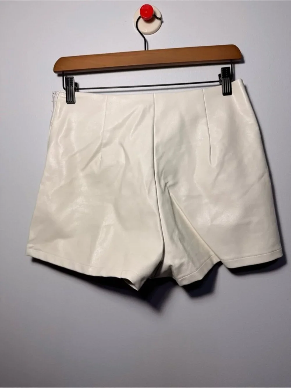 12th Tribe Cream Lace-Up Shorts with Black Tribal Motifs size S